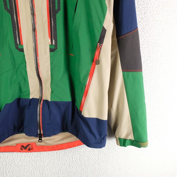 Millet Rain Jacket Mens Small Green Blue Expert Series Gore Tex Lightweight 95 - Picture 3 of 11